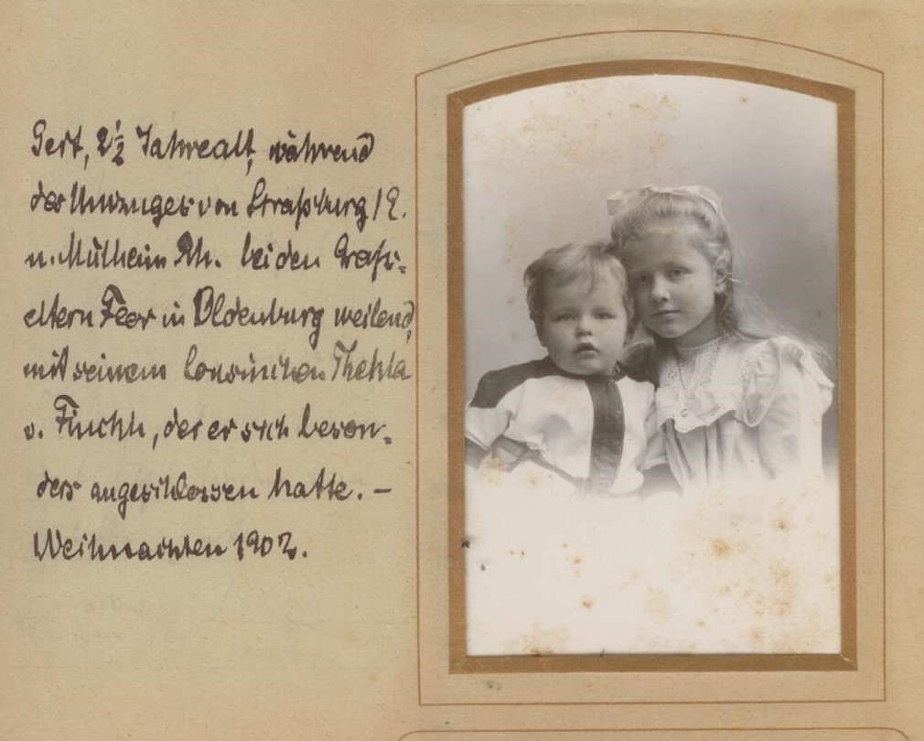 Gerhard Wilhelm Ernst Julius Emil Heye, 1900 - 1980 , in Strasbourg, France (formerly Germany), mit Thela von Finkh, 24 Dezember 1903